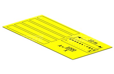 KLEBESCHILD LEGEABSTAND